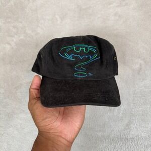 Vintage 90s DC Comics Batman Forever Strapback Cap‎ Mens OSFA Black Preowned